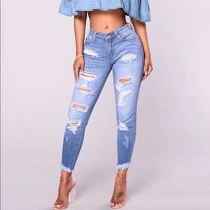 Fashion Nova Distressed Jeans